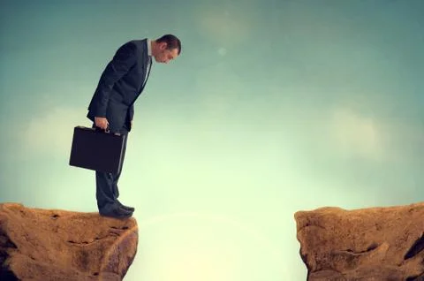 Businesman facing a challenge Stock Photos