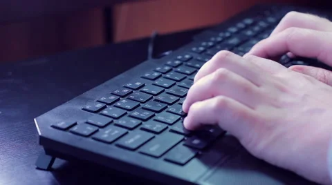 Businesman typing on keyboard close up Stock Footage 58233726