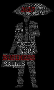 Business 2017 word cloud concept Stock Illustration