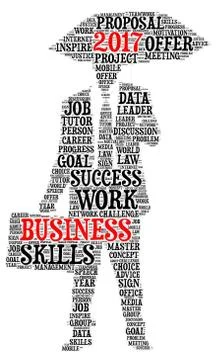 Business 2017 word cloud concept Stock Illustration
