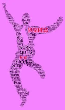 Business 2017 word cloud concept Stock Illustration