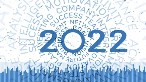 Business 2022 innovations word cloud loop background Stock Footage 332811687
