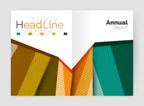 Business abstract geometric financial report brochure template イラスト素材