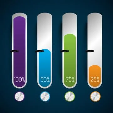 Business abstract status bars, vector. Stock Illustration