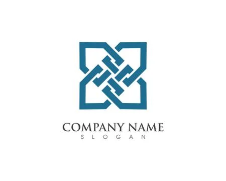 Business abstract unity vector logo design 스톡 일러스트