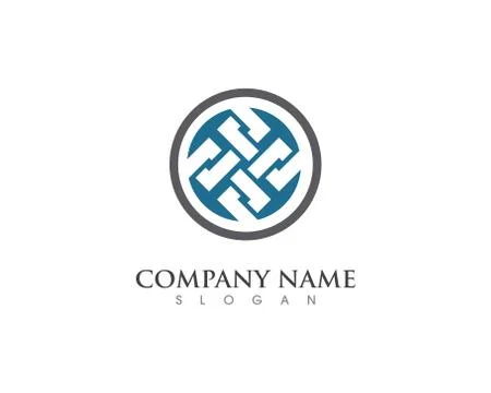Business abstract unity vector logo design Stock Illustration