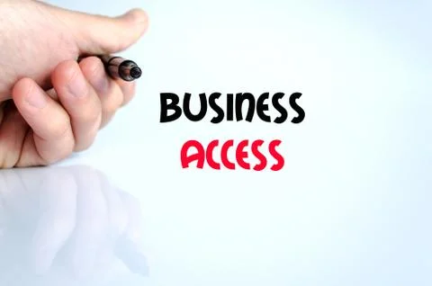 Business access text concept Stock Photos