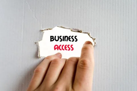 Business access text concept Stock Photos