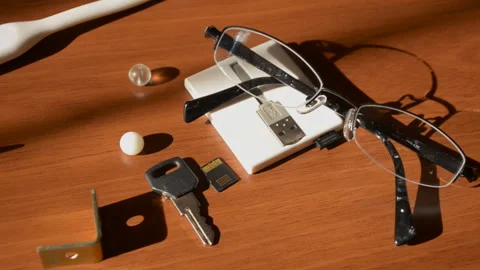 Business accessories on the table Stock Footage 93846141