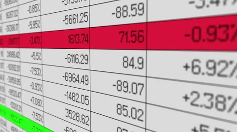Business accounting software processing company data for annual financial report Stock Footage 58181216