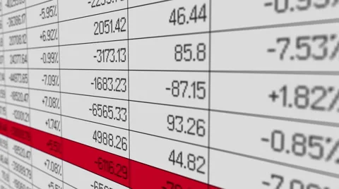 Business accounting software processing company data for annual financial report Stock Footage 58187293