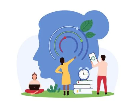 Business adaptability, soft skill, tiny people control settings inside human 스톡 일러스트