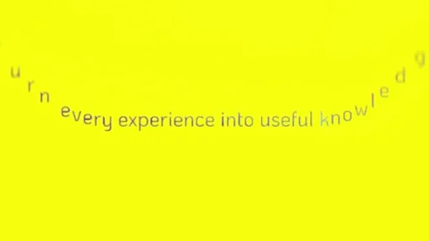 Business Adaptation Quote Turn Every Experience into Useful Knowledge Stock Footage 345978093