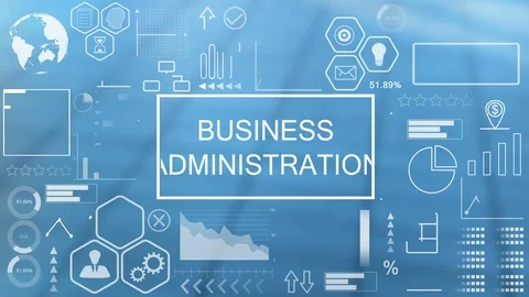 Business Administration, Animated Typography Video stock 116359169