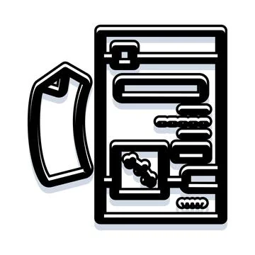 Business administration clipboard with document file icon Illustrazione stock