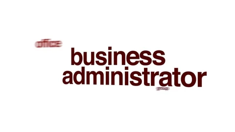 Business administrator animated word cloud. Stock Footage 71088269