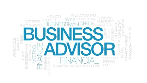 Business advisor animated word cloud. Kinetic typography. Stock Footage 109130937