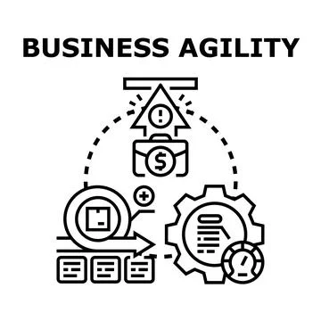 Business agility concept with agile development process Stock Illustration