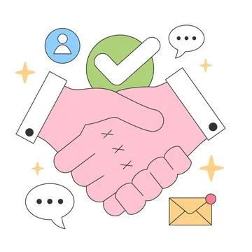 Business agreement concept. Flat vector illustration Stockillustratie