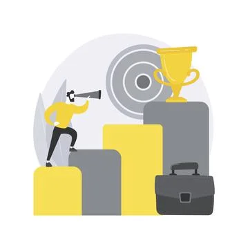 Business ambition abstract concept vector illustration. Stock Illustration