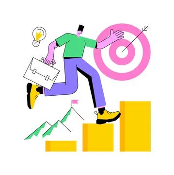 Business ambition abstract concept vector illustration. Stock Illustration