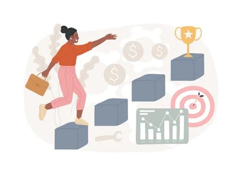 Business ambition isolated concept vector illustration. Ilustración de archivo