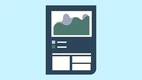 Business Analysis and Document 2d Animation with Alpha Matte 動画素材 336038774