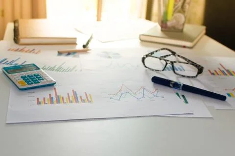 Business analysis chart Stock Photos