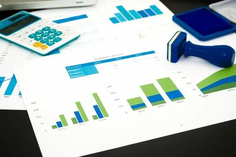 Business analysis chart Stock Photos