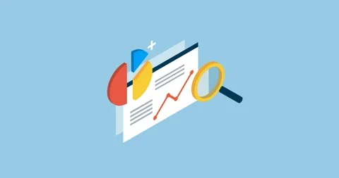 Business analysis with charts Stock Footage 114801334