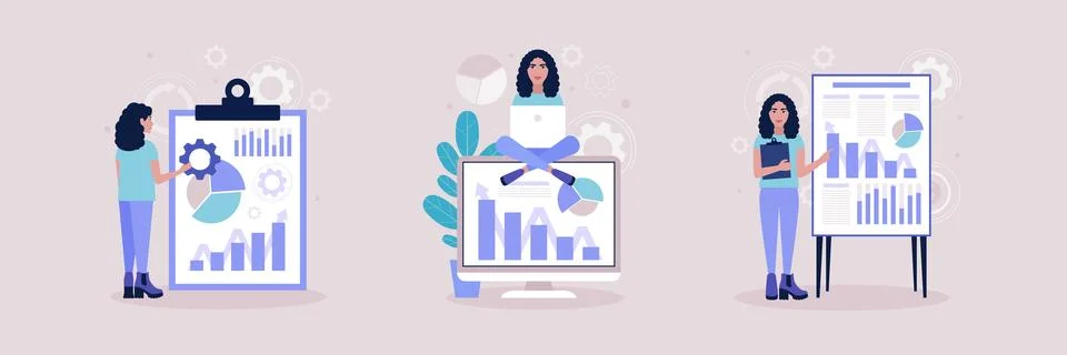Business analysis concept Stock Illustration