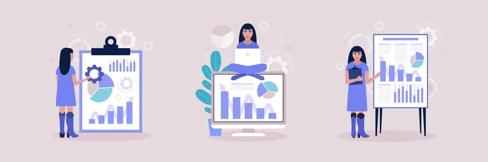 Business analysis concept Stock Illustration