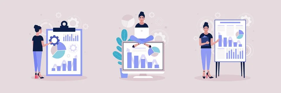Business analysis concept Stock Illustration