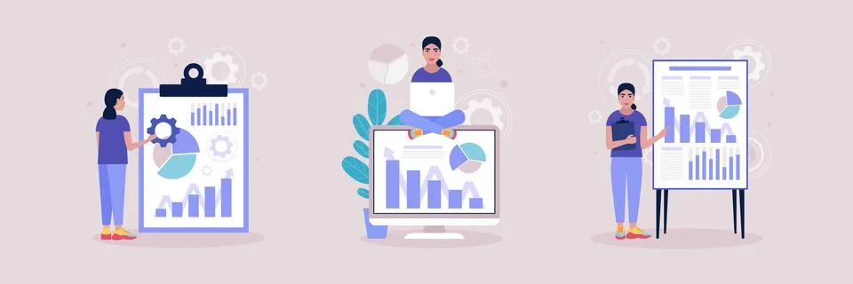 Business analysis concept Stock Illustration