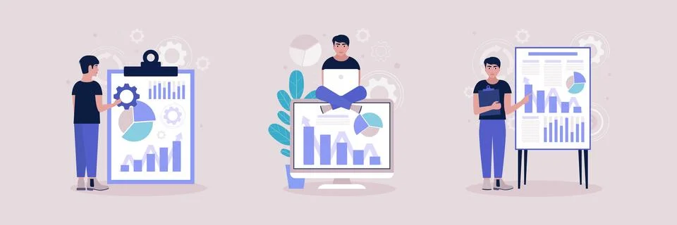 Business analysis concept Stock Illustration