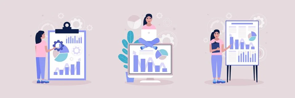 Business analysis concept Stock Illustration