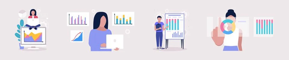 Business analysis concept Stock Illustration
