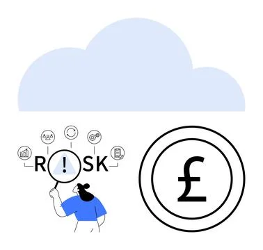 Business analysis, digital security, cloud computing, financial management, r 库存插图