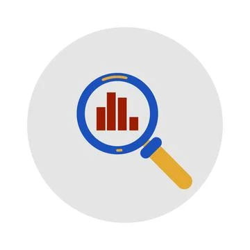 Business Analysis Icon Vector Illustration, Marketing Research Icon. Stock Illustration