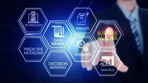 BUSINESS ANALYSIS Illustrazione stock