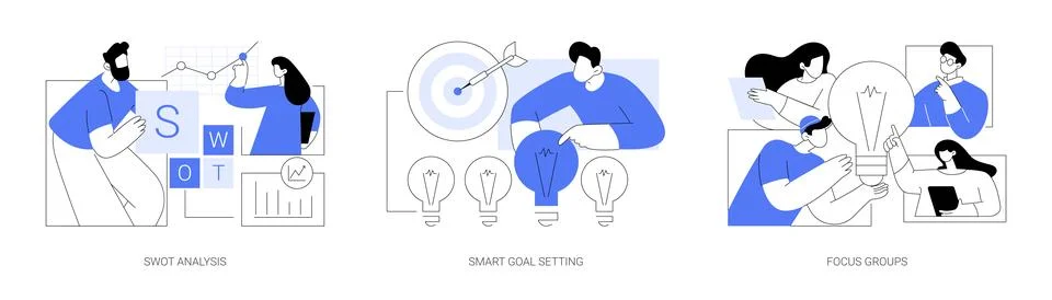 Business analysis instruments abstract concept vector illustrations. Stock Illustration
