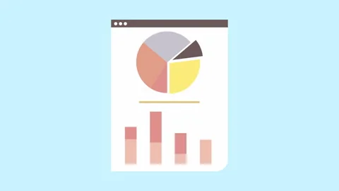 Business Analysis with Magnifying Glass 2d Animation with Alpha Matte Stock Footage 336038784