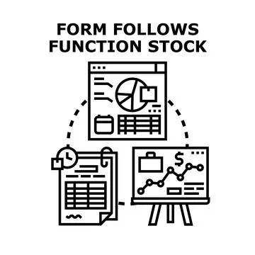 Business analysis process planning and financial report analyzing Stock Illustration