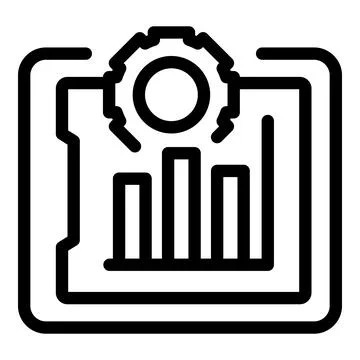 Business analysis software improving company performance with charts and gears イラスト素材
