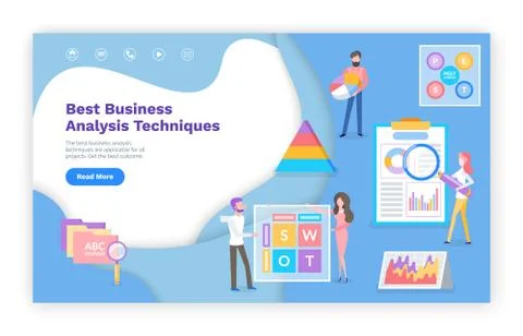 Business Analysis Techniques Online Web Pages Stock-Illustration