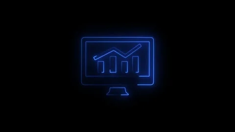 Business analyst in casual attire analyzing financial growth on digital monitor Stock Footage 345544015