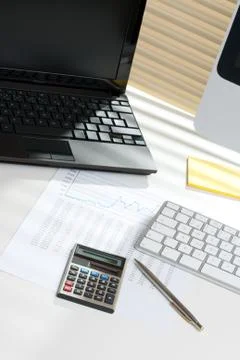 Business analyst workplace Stock Photos