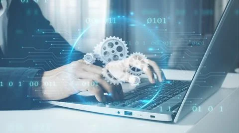 Business analytical thinking concepts using modern technology. Stock Photos