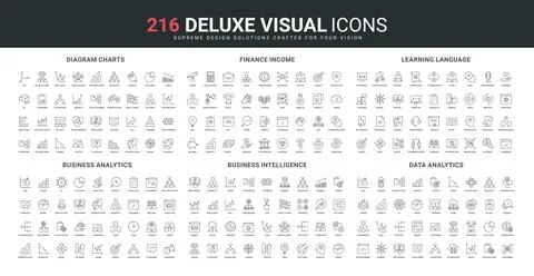 Business analytics and data analysis, graph to calculate finance income line 스톡 일러스트