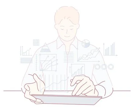 Business Analytics and Data Visualization analyze data for insights and informed 스톡 일러스트